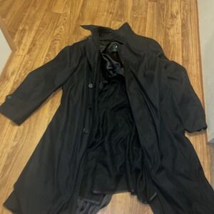 Lauren Ralph Lauren Trench Coat Men's Size 40s Black RN 76926 Rain Coat